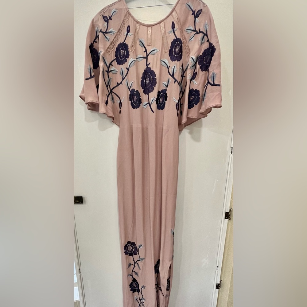 ASOS Tall premium maxi dress with flower embroidery Lilac US size 6